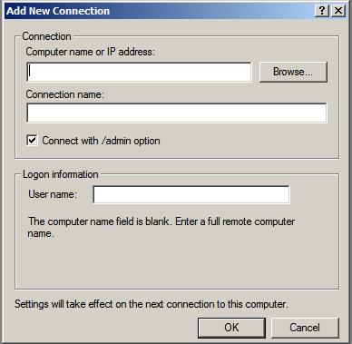 Creating A Remote Desktop Connection Vista